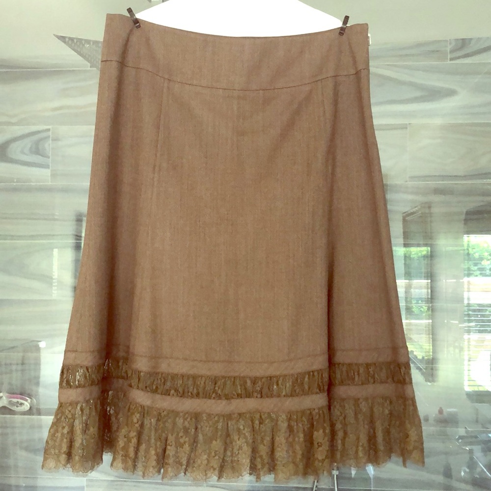 💥DKNY Wool & Lace A-line Skirt